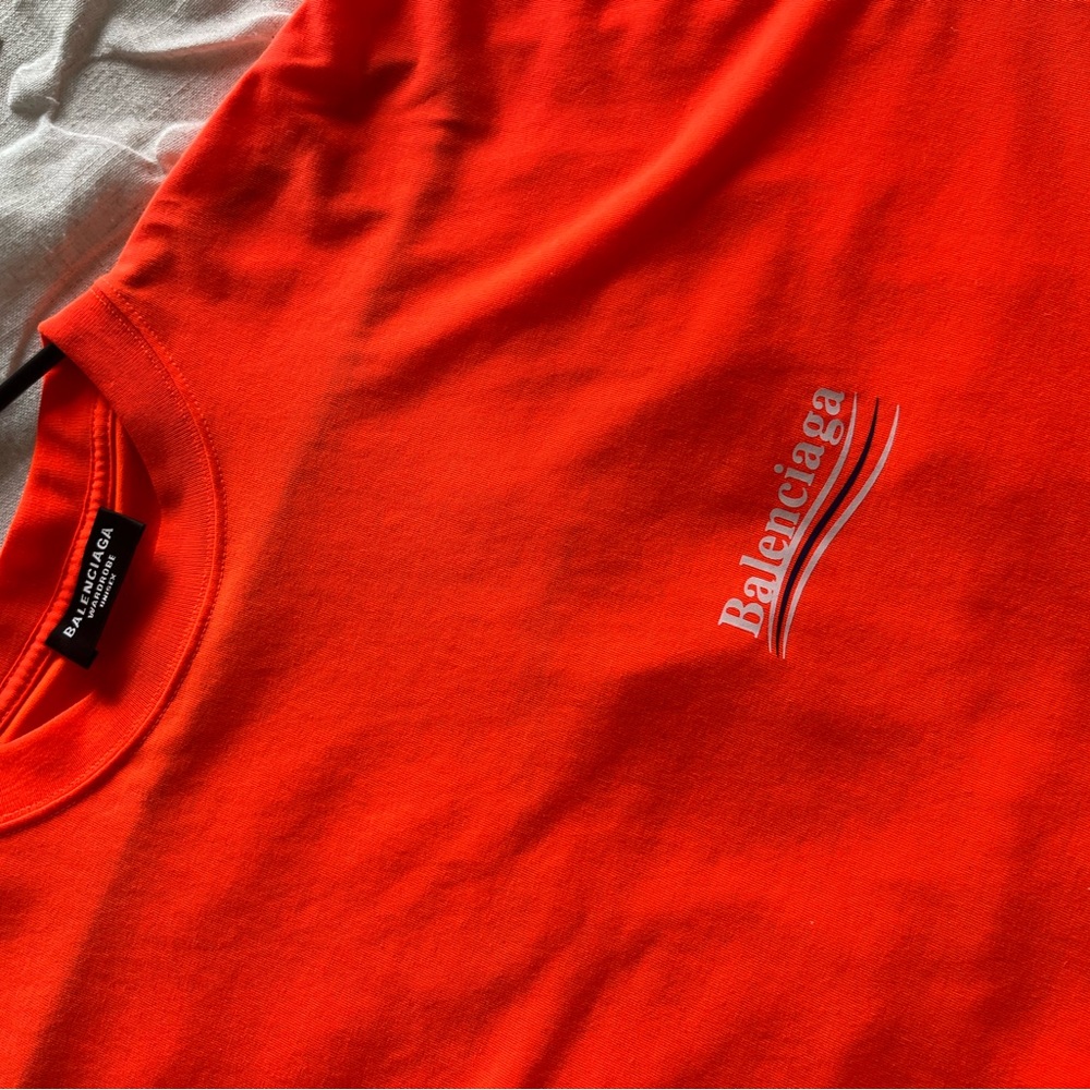 Balenciaga (never worn) political campaign orange T-shirt
